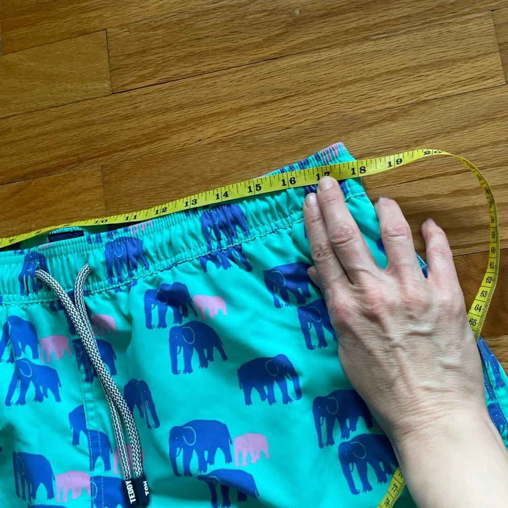 Tom & Teddy Seahorse Print Swim Trunks Blue Green New w Tags Size Mens‎ XXL